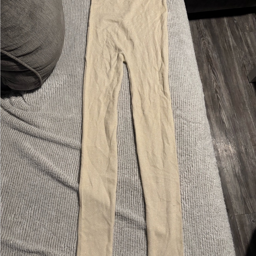 Beige Knit Pants